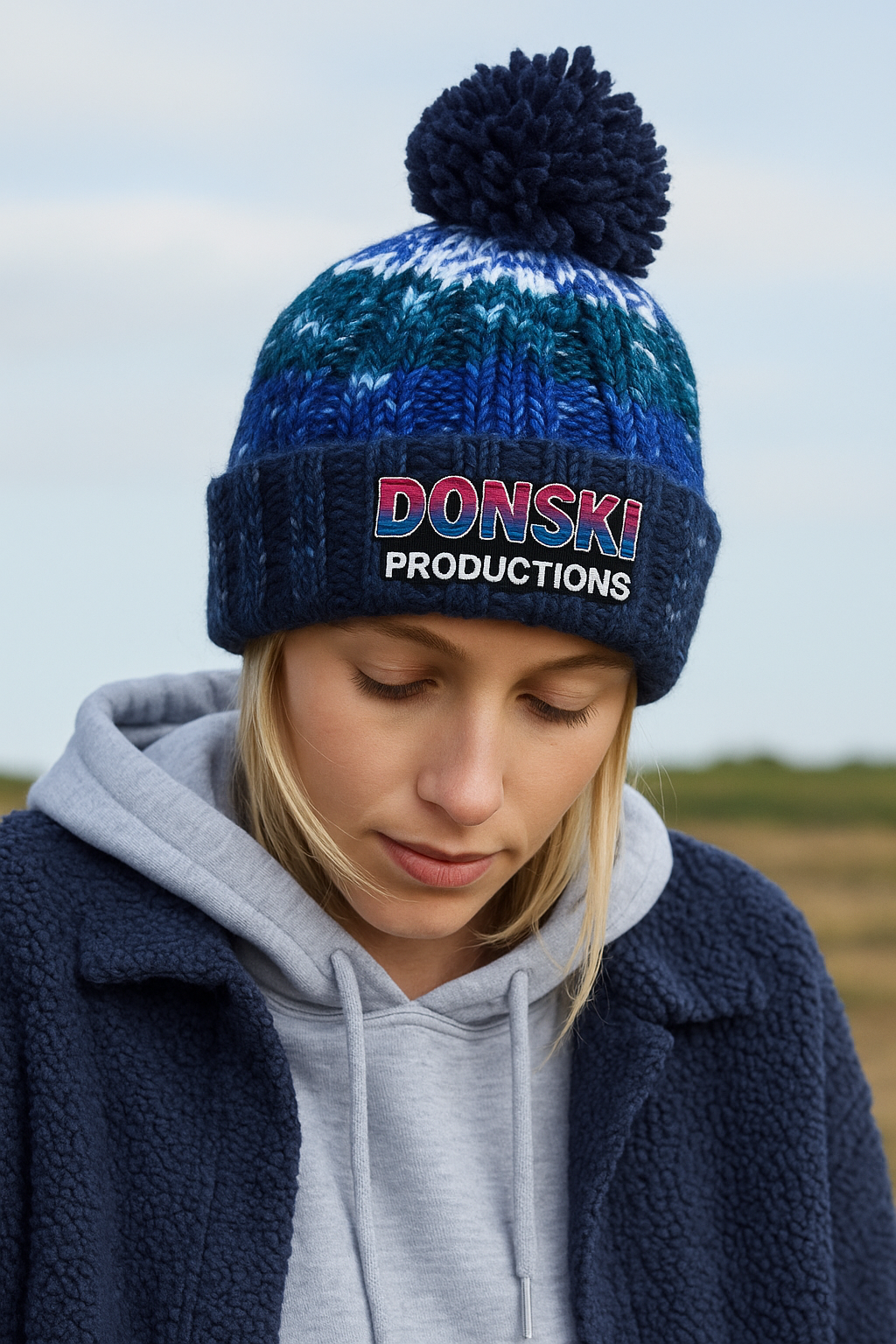 DONSKI BOBBLE HAT BLUE