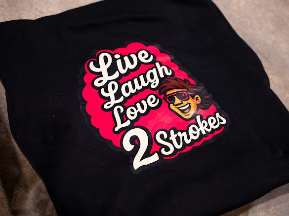 Kids live laugh love 2 strokes hoodie